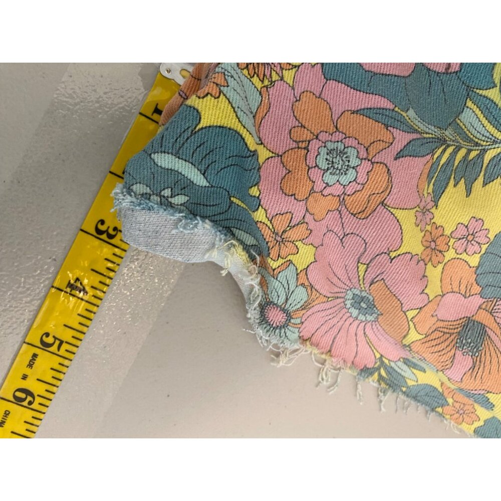 Wild Fable Womens Floral Print Denim Shorts Size 16 Cotton - Picture 10 of 13